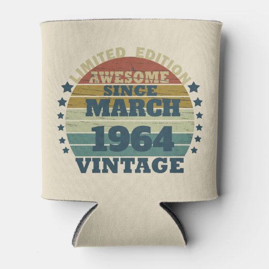 60歳のヴィンテージ60歳の誕生日パーティー 缶クーラー (正面)