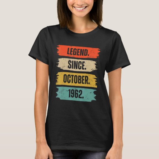 60歳の伝説1962年10月60誕生以来 Tシャツ (正面)