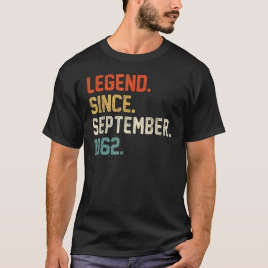 60歳の伝説1962年9月60th Birから Tシャツ (正面)