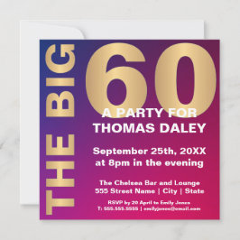 60歳の大きな誕生日招待状 招待状