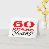 60歳の若い男女の誕生日カード カード (黄色い花)