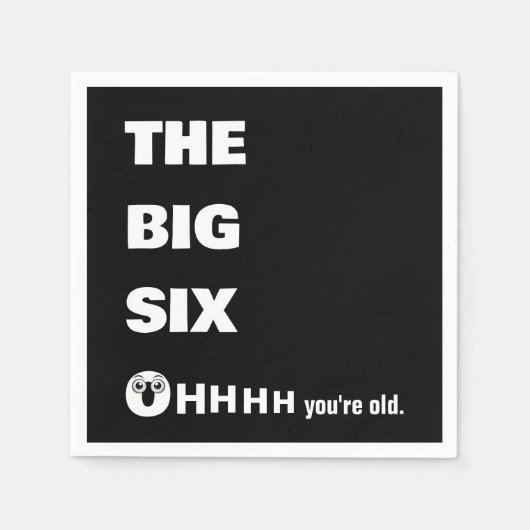 60歳の誕生日おじさんおばさんユーモア スタンダードカクテルナプキン (正面)
