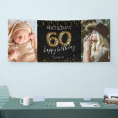 60歳の誕生日おめでとうフォトバナー 横断幕 (トレードショー)