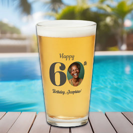 60歳の誕生日おめでとうフォト タンブラーグラス