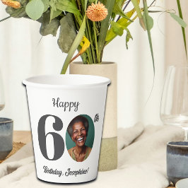 60歳の誕生日おめでとう写真 紙コップ