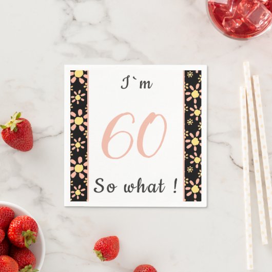 60歳の誕生日おめでとう!つまり何? やる気出るわよ! スタンダードカクテルナプキン (インサイチュ)