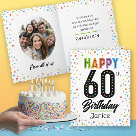60歳の誕生日おめでとう カスタムネーム カード