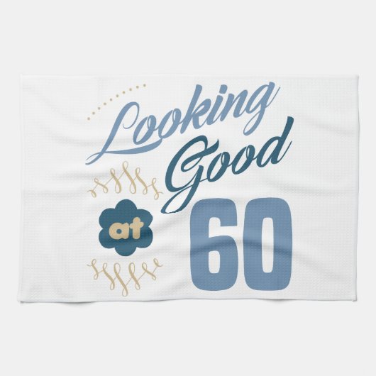 60歳の誕生日おめでとう キッチンタオル (横)
