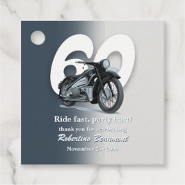 60歳の誕生日おめでとう クラシックバイクで旅に出よう フェイバータグ