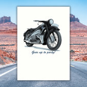 60歳の誕生日おめでとう クラシックバイクで旅に出よう 招待状