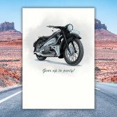 60歳の誕生日おめでとう クラシックバイクで旅に出よう 招待状