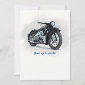 60歳の誕生日おめでとう クラシックバイクで旅に出よう 招待状 (裏面)