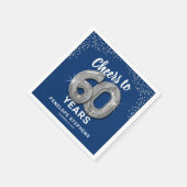 60歳の誕生日おめでとう スタンダードカクテルナプキン (角)