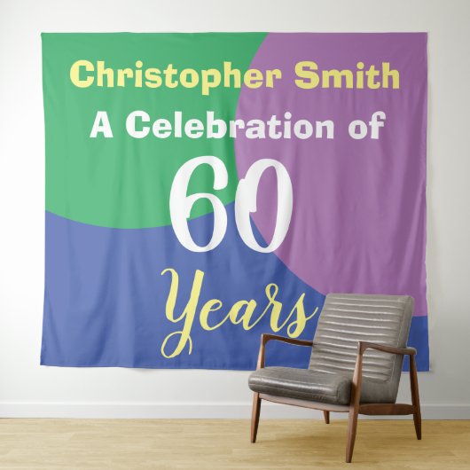 60歳の誕生日おめでとう タペストリー (インサイチュ(横))