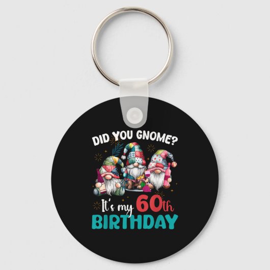 60歳の誕生日おめでとう ノーム キーホルダー (正面)