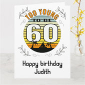 60歳の誕生日おもしろいプレゼント60歳の誕生日60今日 カード (黄色い花)