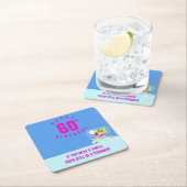 60歳の誕生日おもしろい引用文 スクエアペーパーコースター (インサイチュ)