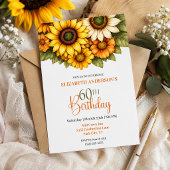 60歳の誕生日お祝いひまわり 招待状