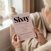 60歳の誕生日お祝い招待状 - Sixty & Thriving 招待状