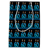 60歳の誕生日と眼球ろうそく ミディアムペーパーバッグ (裏面)