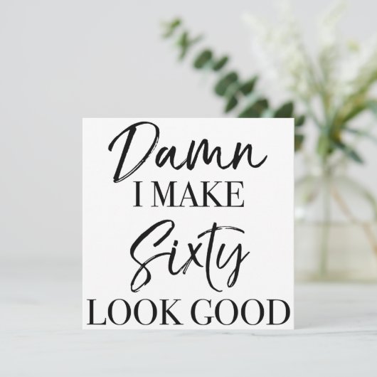 60歳の誕生日に対する態度 カード (スタンド正面)