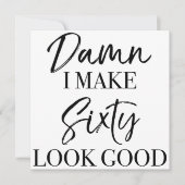 60歳の誕生日に対する態度 カード (正面)