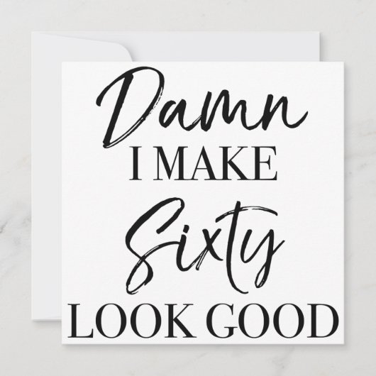 60歳の誕生日に対する態度 カード (正面)