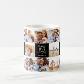 60歳の誕生日に良い金ゴールド·ブラック·フォト·コラージュ コーヒーマグカップ (中央)