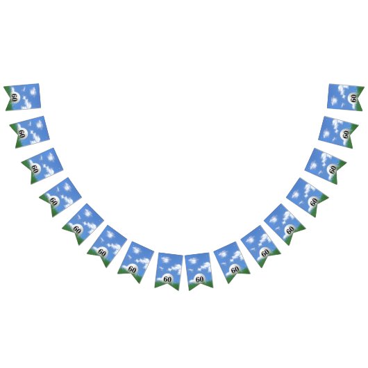 60歳の誕生日のバンティングフラッグのゴルフボール バンティングフラッグ (全)