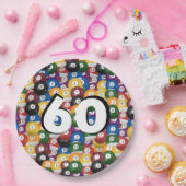 60歳の誕生日のビリヤード・ボール ペーパープレート (パーティー)