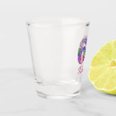 60歳の誕生日のフローラエレガントがグラスを打った ショットグラス (左)