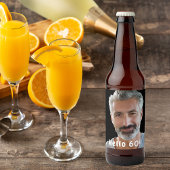 60歳の誕生日の写真こんにちは60人の男性 ビールラベル