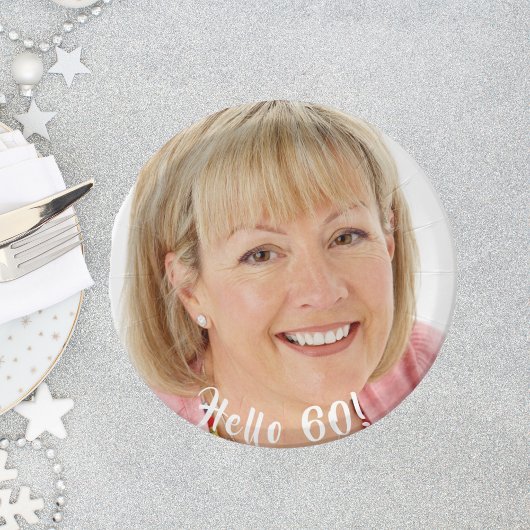 60歳の誕生日の写真こんにちは60 60 ペーパープレート