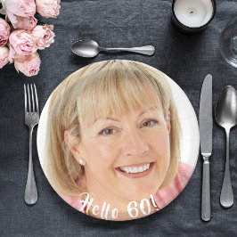 60歳の誕生日の写真こんにちは60 60 ペーパープレート