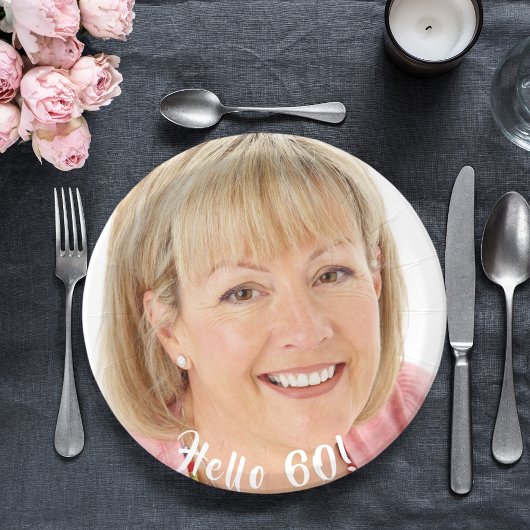 60歳の誕生日の写真こんにちは60 60 ペーパープレート