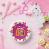 60歳の誕生日の写真と名前ピンクスター ペーパーボウル (パーティー)