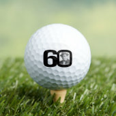 60歳の誕生日の写真白黒 ゴルフボール (インサイチュ 木)