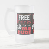 60歳の誕生日の男のための飲み物を解放して下さい フロストグラスビールジョッキ (左)