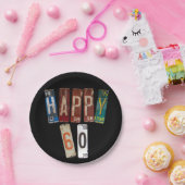 60歳の誕生日の錆びたライセンスプレート ペーパープレート (パーティー)