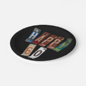 60歳の誕生日の錆びたライセンスプレート ペーパープレート (アングル)