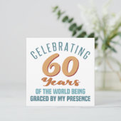 60歳の誕生日へのサシィな態度 カード (スタンド正面)