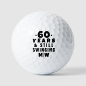 60歳の誕生日をお祝いするイニシャル入り ゴルフボール (正面)