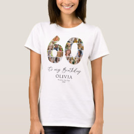60歳の誕生日をお祝いするオリジナル写真Tシャツ Tシャツ