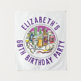 60歳の誕生日をお祝いするタペストリー タペストリー