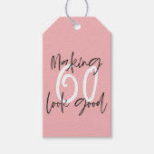 60歳の誕生日を楽しめ感謝している ギフトタグ (正面)