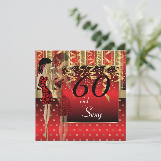 60歳の誕生日を祝う大パーティー 招待状 (スタンド正面)