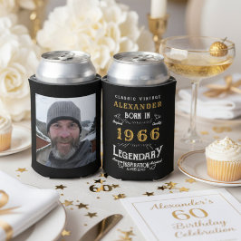 60歳の誕生日を記念したヴィンテージ写真の思い出の品 缶クーラー