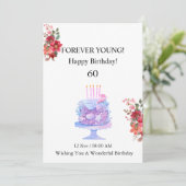 60歳の誕生日カード 招待状 (スタンド正面)