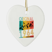 60歳の誕生日ギフトマン女性オリジナルヴィンテージ1964 セラミックオーナメント (右)