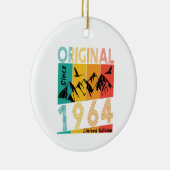 60歳の誕生日ギフトマン女性オリジナルヴィンテージ1964 セラミックオーナメント (右)